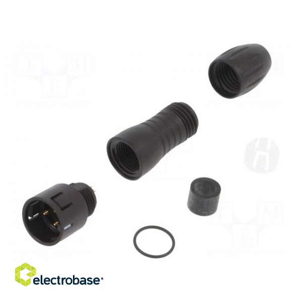 Connector: circular | plug | 720 | male | PIN: 3 | Snap-in,friction lock image 1