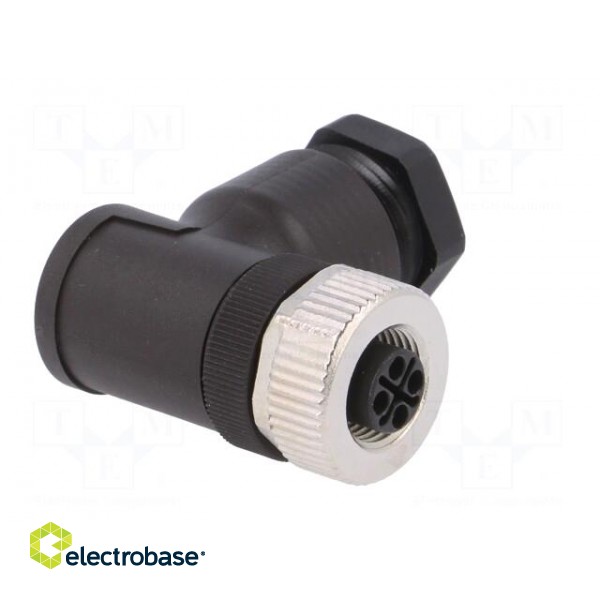 Connector: M12 | plug | 814 | female | PIN: 4 | gold-plated | 12A | IP67 image 2