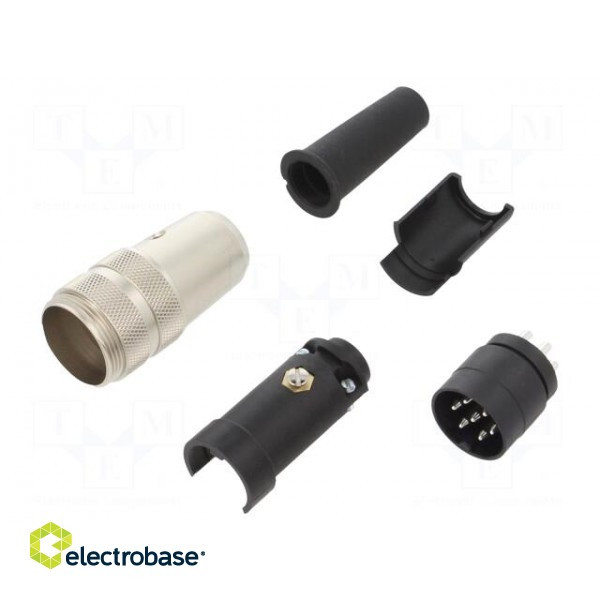 Connector: M16 | plug | male | soldering | for cable | PIN: 7 | 5A | 125V image 1