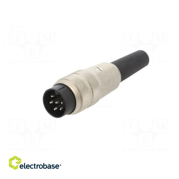 Connector: M16 | plug | male | soldering | for cable | PIN: 6 | 5A | 250V image 2