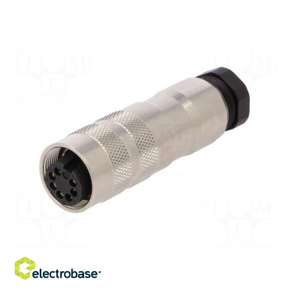 Connector: M16 | plug | female | soldering | for cable | PIN: 7 | 5A | 60V фото 2