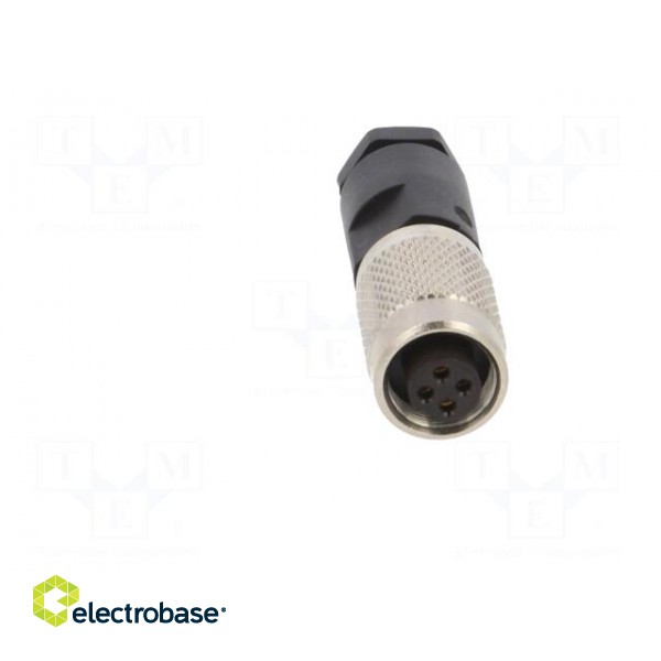 Connector: M9 | plug | female | Plating: gold-plated | 125V | IP67 | PIN: 4 paveikslėlis 9