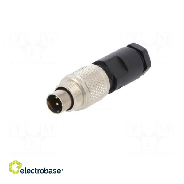 Connector: M9 | plug | 712 | male | PIN: 4 | gold-plated | 3A | IP67 | 125V image 2