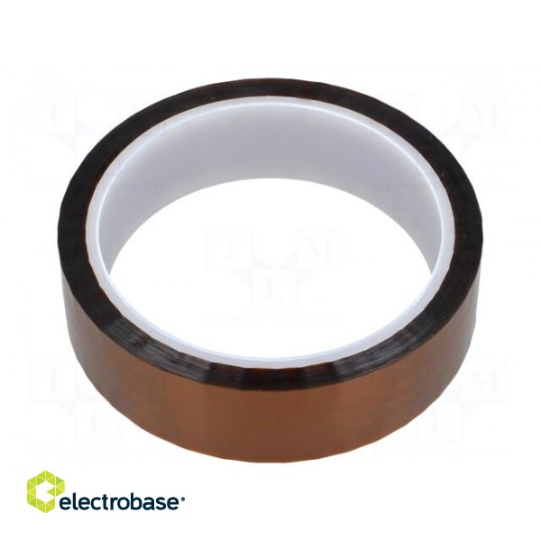 Tape: high temperature resistant | Thk: 0.07mm | 50% | amber | W: 25mm