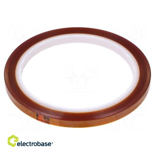 Tape: high temperature resistant | Thk: 0.07mm | 62% | amber | W: 6mm