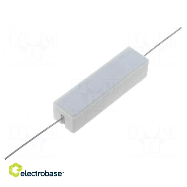 Resistor: wire-wound | cement | THT | 18Ω | 15W | ±5% | 12.5x12.5x49mm