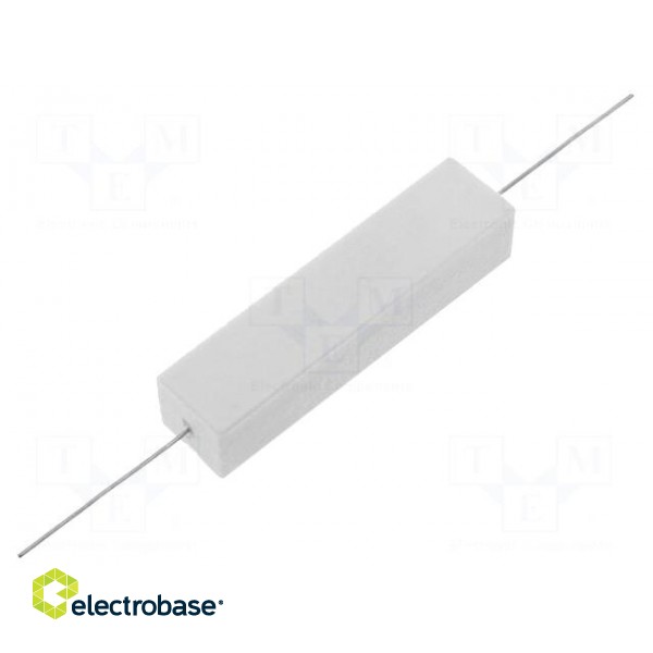 Resistor: wire-wound | cement | THT | 12Ω | 20W | ±5% | 14.5x13.5x60mm