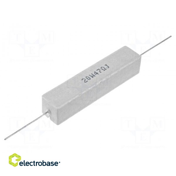 Resistor: wire-wound | cement | THT | 680mΩ | 20W | ±5% | 13x13x60mm