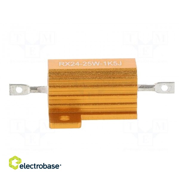 Resistor: wire-wound | with heatsink | 1.5kΩ | 25W | ±5% | 30ppm/°C paveikslėlis 3