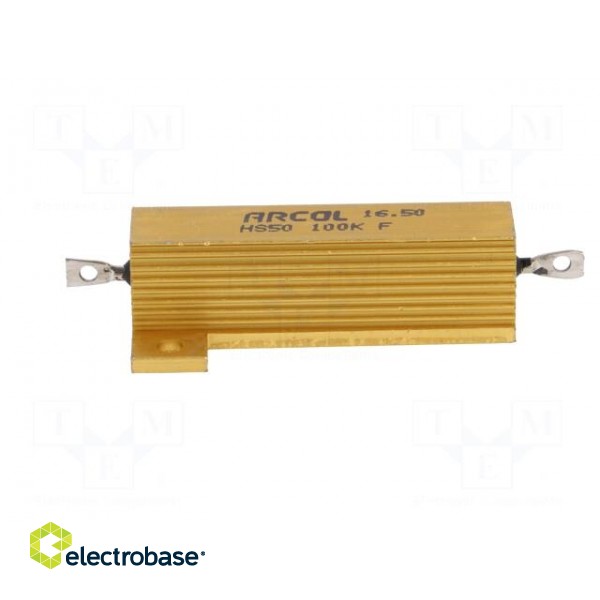 Resistor: wire-wound | with heatsink | screw | 100kΩ | 50W | ±1% image 3