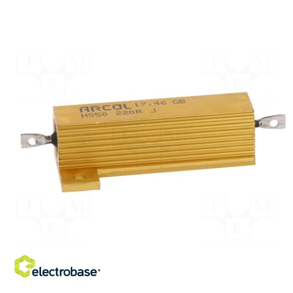 Resistor: wire-wound | with heatsink | screw | 220Ω | 50W | ±5% image 3