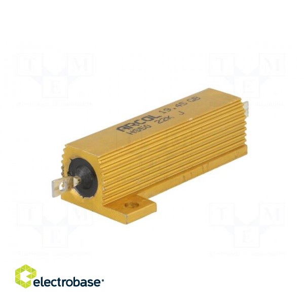 Resistor: wire-wound | with heatsink | screw | 22kΩ | 50W | ±5% image 2