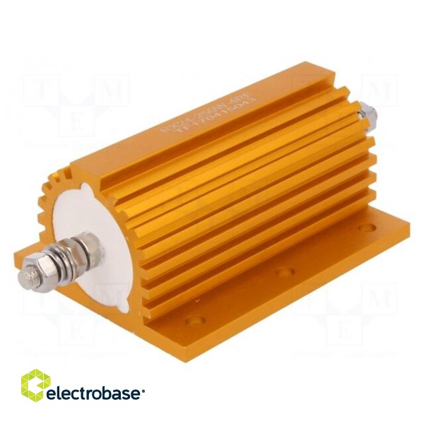 Resistor: wire-wound | with heatsink | screw | 4Ω | 250W | ±1% | 50ppm/°C image 1