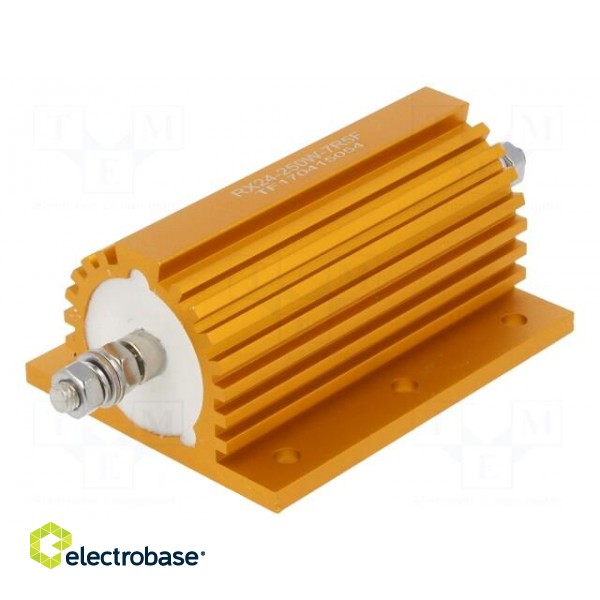 Resistor: wire-wound | with heatsink | screw | 7.5Ω | 250W | ±1% paveikslėlis 1