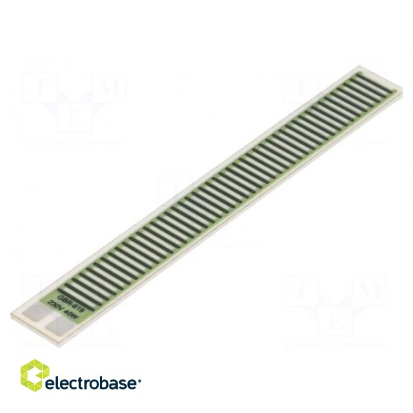 Resistor: thick film | heating | glued | 1322.5Ω | 40W | 76.2x9.53x1mm