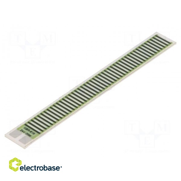Resistor: thick film | heating | glued | 28.8Ω | 20W | 76.2x9.53x1mm