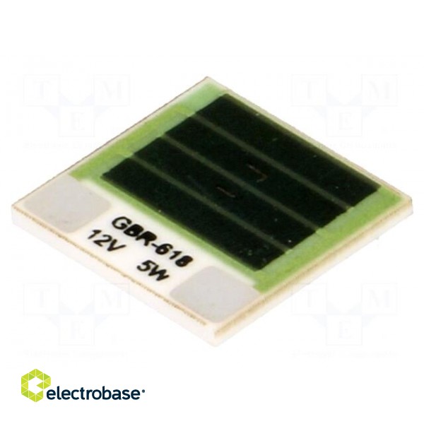 Resistor: thick film | heating | glued | 28.8Ω | 5W | 12.7x12.7x1mm