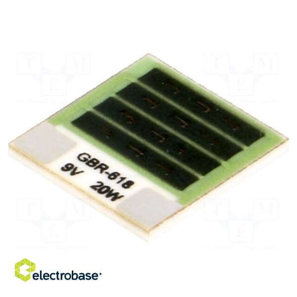 Resistor: thick film | heating | glued | 4.05Ω | 20W | 12.7x12.7x1mm