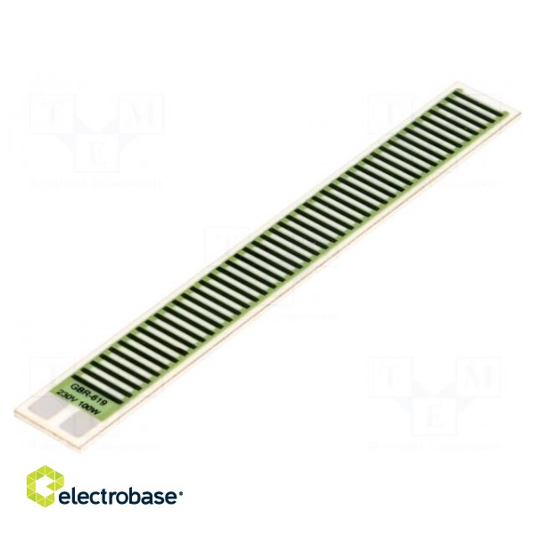 Resistor: thick film | heating | glued | 529Ω | 100W | 76.2x9.53x1mm