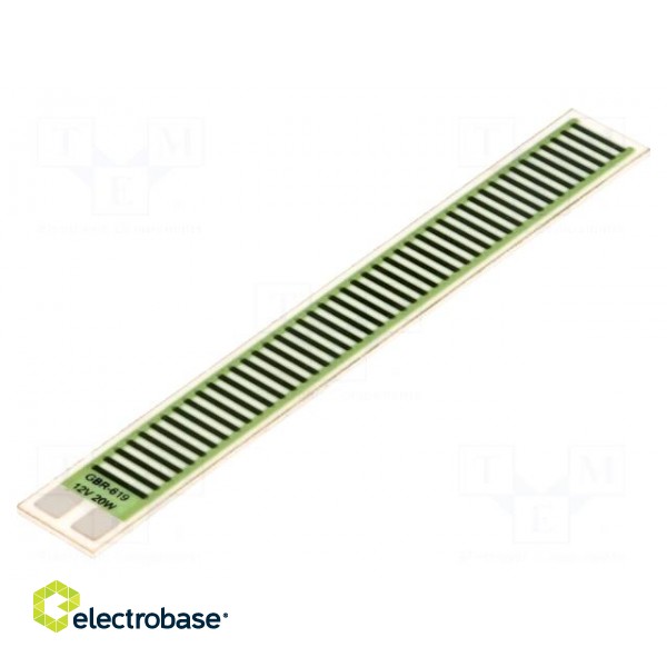 Resistor: thick film | heating | glued | 7.2Ω | 20W | 76.2x9.53x1mm