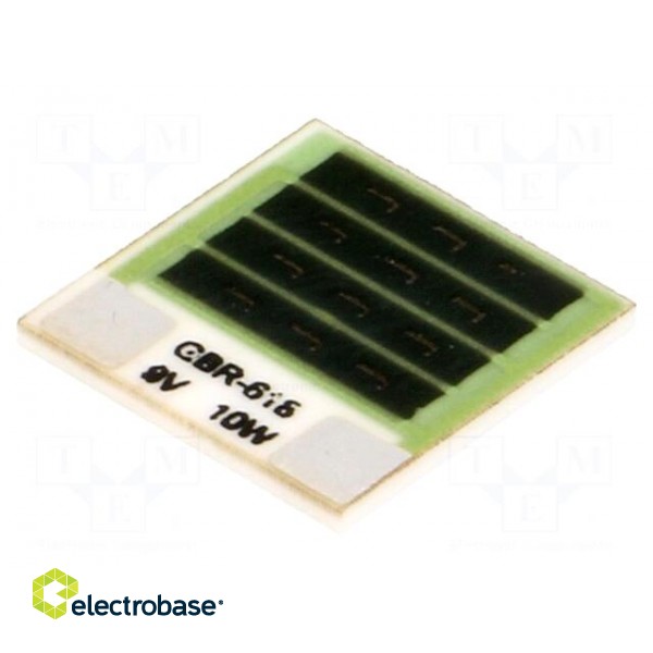 Resistor: thick film | heating | glued | 8.1Ω | 10W | 12.7x12.7x1mm