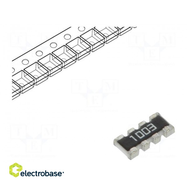 Resistor network: Y | SMD | 100kΩ | ±1% | 62.5mW | No.of resistors: 4
