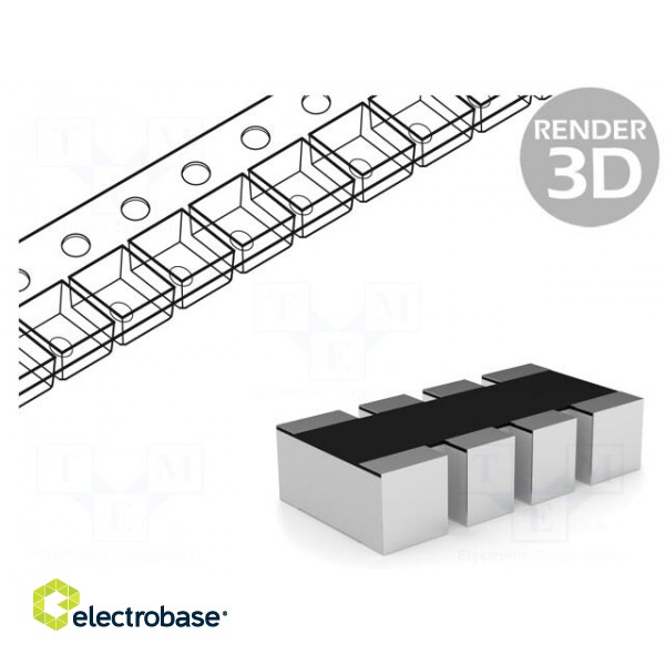 Resistor network: Y | SMD | 68Ω | ±5% | 62.5mW | No.of resistors: 4