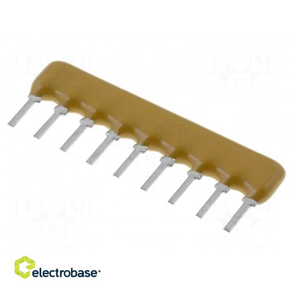 Resistor network: X | 390Ω | No.of resistors: 8 | THT | 0.2W | ±2% | 100V