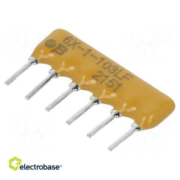 Resistor network: Y | THT | 10kΩ | ±2% | 0.3W | No.of resistors: 5 | 100V