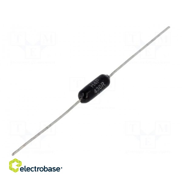 Resistor: metal film | 430Ω | 1W | ±1% | 100ppm/°C | audio