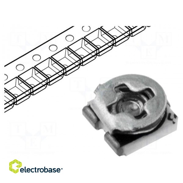 Potentiometer: mounting | single turn | 10kΩ | 100mW | SMD | ±25%