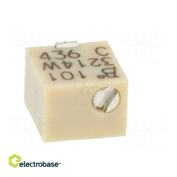 Potentiometer: mounting | vertical,multiturn | 100Ω | 250mW | SMD image 9