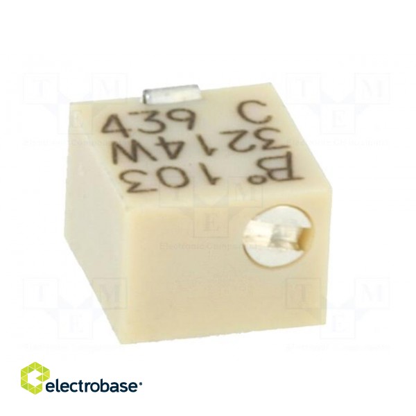 Potentiometer: mounting | vertical,multiturn | 10kΩ | 250mW | SMD фото 9