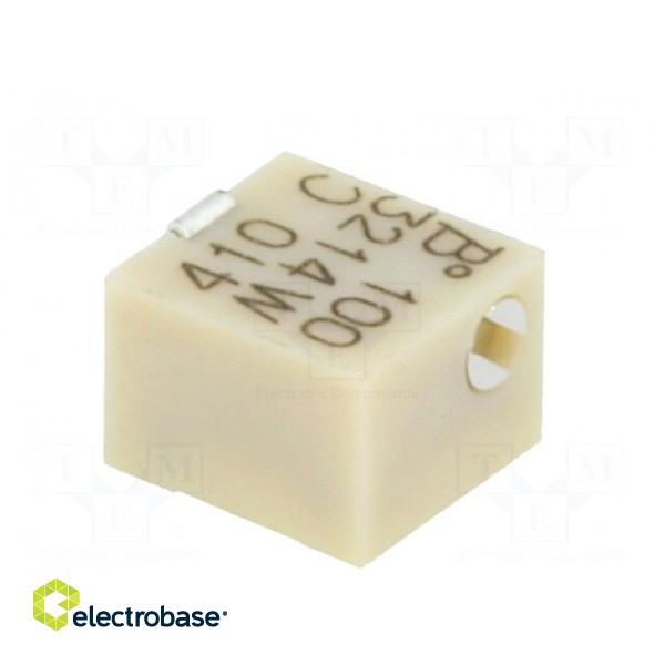 Potentiometer: mounting | vertical,multiturn | 10Ω | 250mW | SMD | ±10% фото 8