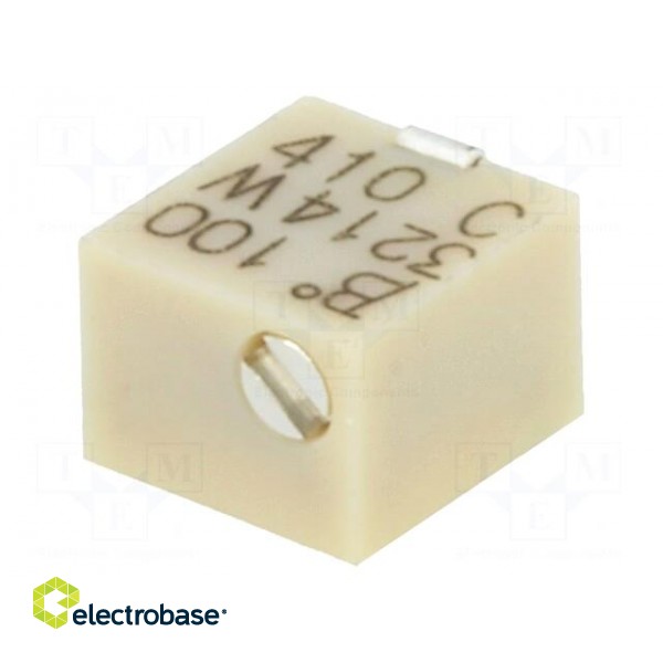 Potentiometer: mounting | vertical,multiturn | 10Ω | 250mW | SMD | ±10% фото 1