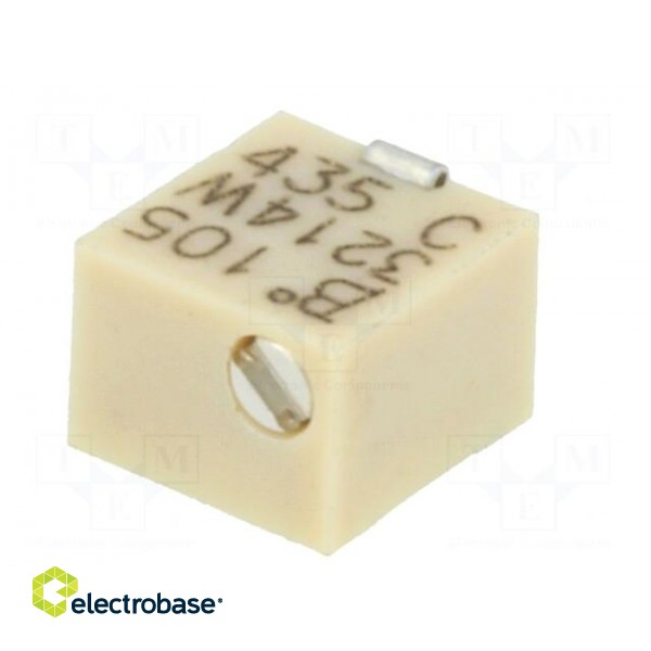 Potentiometer: mounting | vertical,multiturn | 1MΩ | 250mW | SMD | ±10% image 2