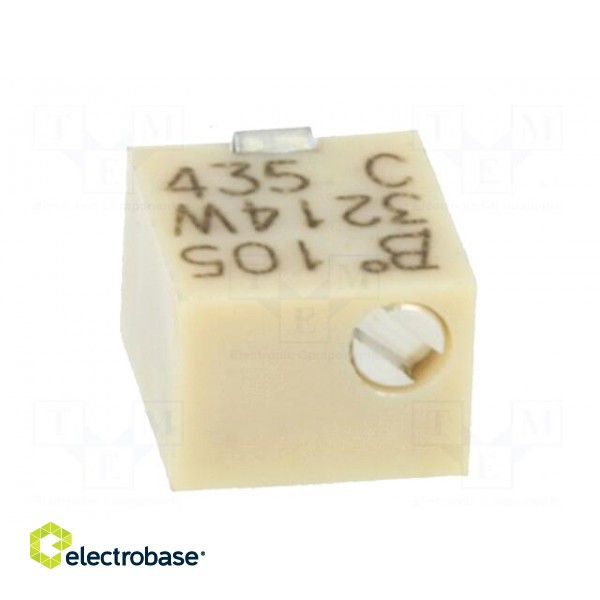 Potentiometer: mounting | vertical,multiturn | 1MΩ | 250mW | SMD | ±10% фото 9