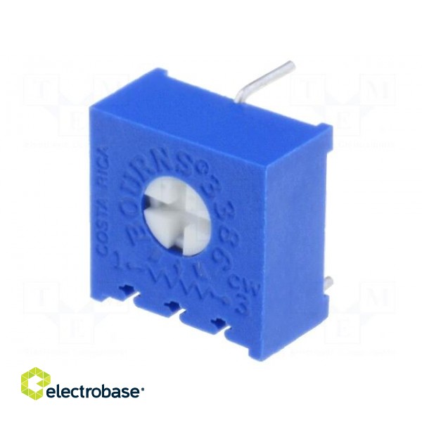 Potentiometer: mounting | single turn,horizontal | 10kΩ | 500mW