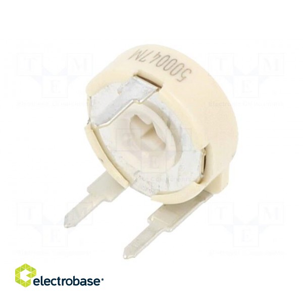 Potentiometer: mounting | single turn,horizontal | 500Ω | 330mW image 2