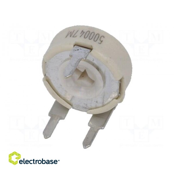 Potentiometer: mounting | single turn,horizontal | 500Ω | 330mW image 3