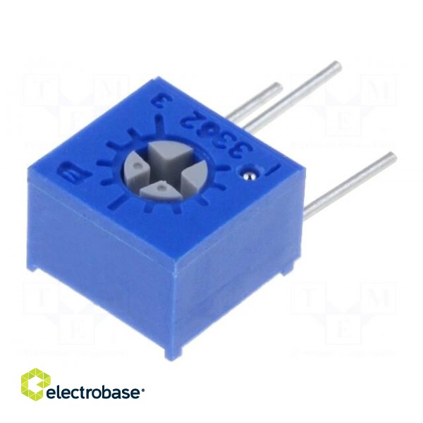 Potentiometer: mounting | single turn,vertical | 500Ω | 500mW | ±10%