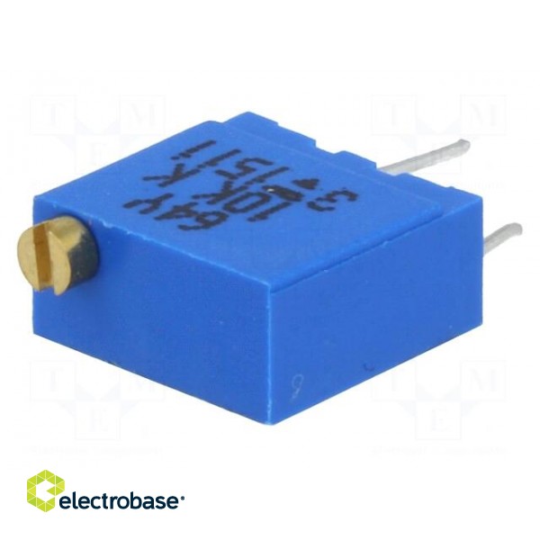 Potentiometer: mounting | multiturn | 10kΩ | 500mW | THT | ±10% | linear фото 1