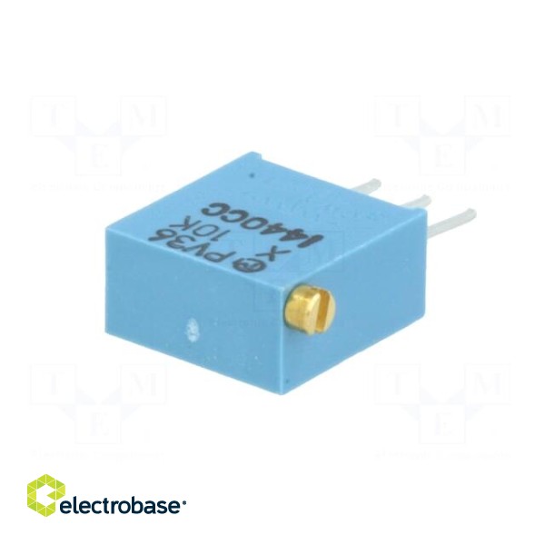 Potentiometer: mounting | vertical | 10kΩ | 500mW | THT | ±10% | linear image 2