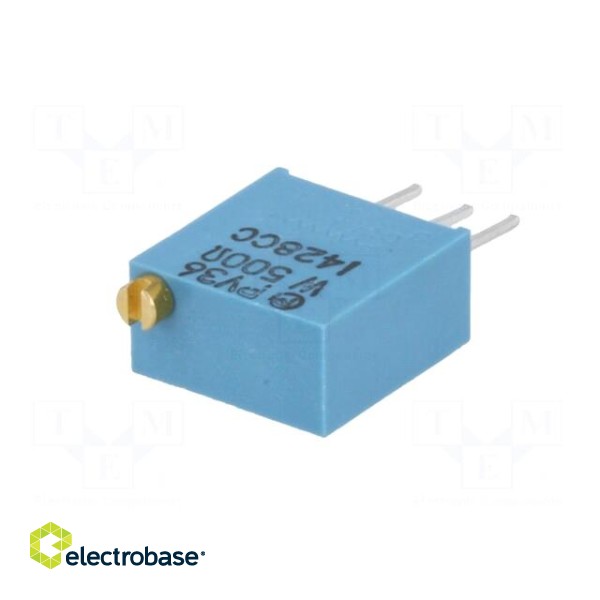 Potentiometer: mounting | vertical | 500Ω | 500mW | THT | ±10% | linear фото 2