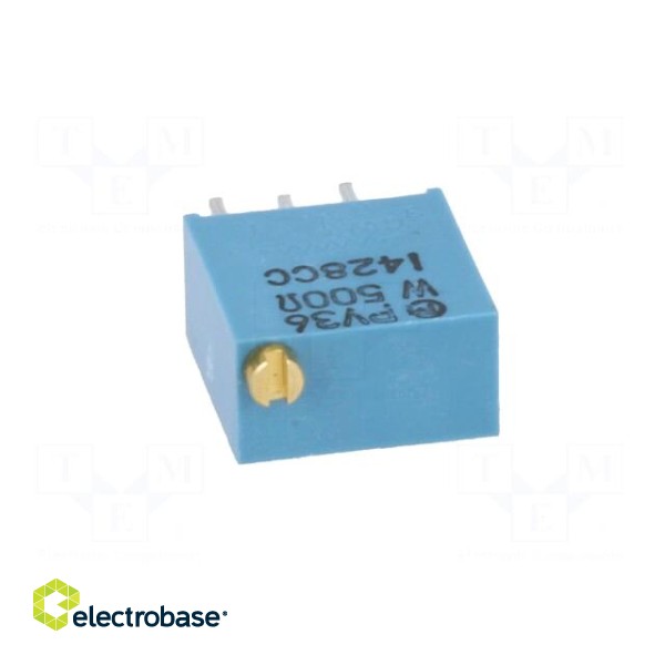 Potentiometer: mounting | vertical | 500Ω | 500mW | THT | ±10% | linear image 9
