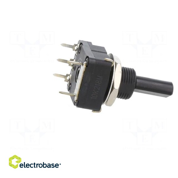 Potentiometer: shaft | 10kΩ | 200mW | THT | 6mm | plastic | mono | carbon image 7