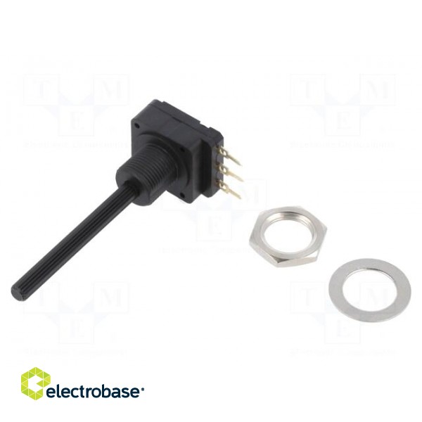 Potentiometer: shaft | 1kΩ | 200mW | THT | 4mm | plastic | mono | carbon фото 1