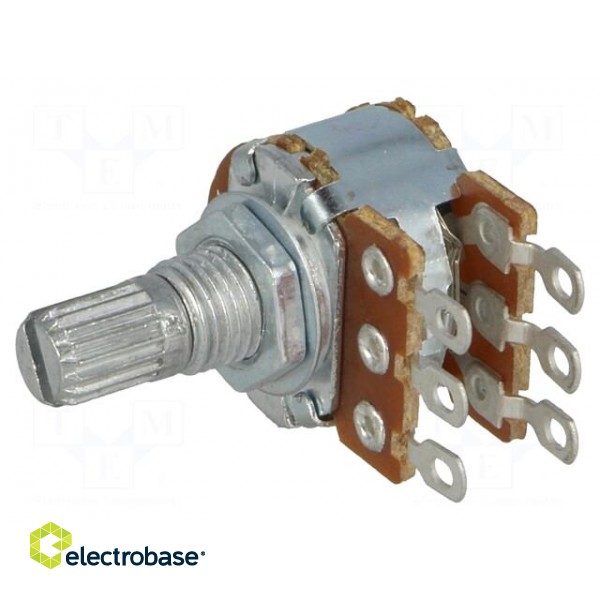 Potentiometer: shaft | single turn | 10kΩ | 125mW | ±20% | on cable | 6mm image 1