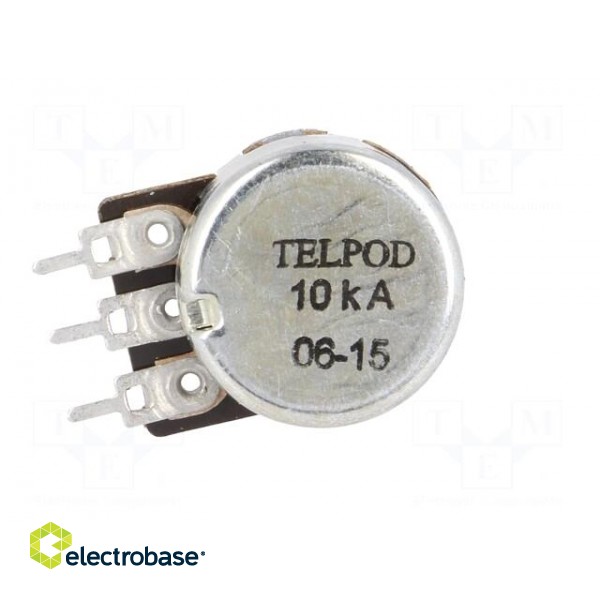 Potentiometer: shaft | single turn | 10kΩ | 200mW | ±20% | THT | 6mm | mono image 5