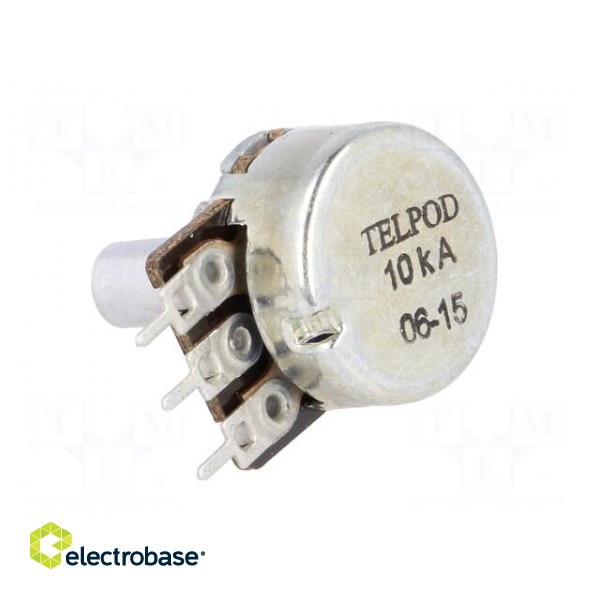 Potentiometer: shaft | single turn | 10kΩ | 200mW | ±20% | THT | 6mm | mono фото 4